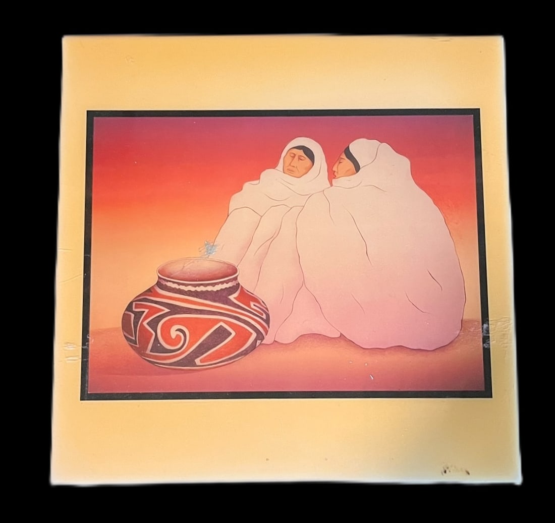 GLASS ART BY RC GORMAN: GLASS ART BY RC GORMAN Height: 11.8 in. by Width: 11.8 in.