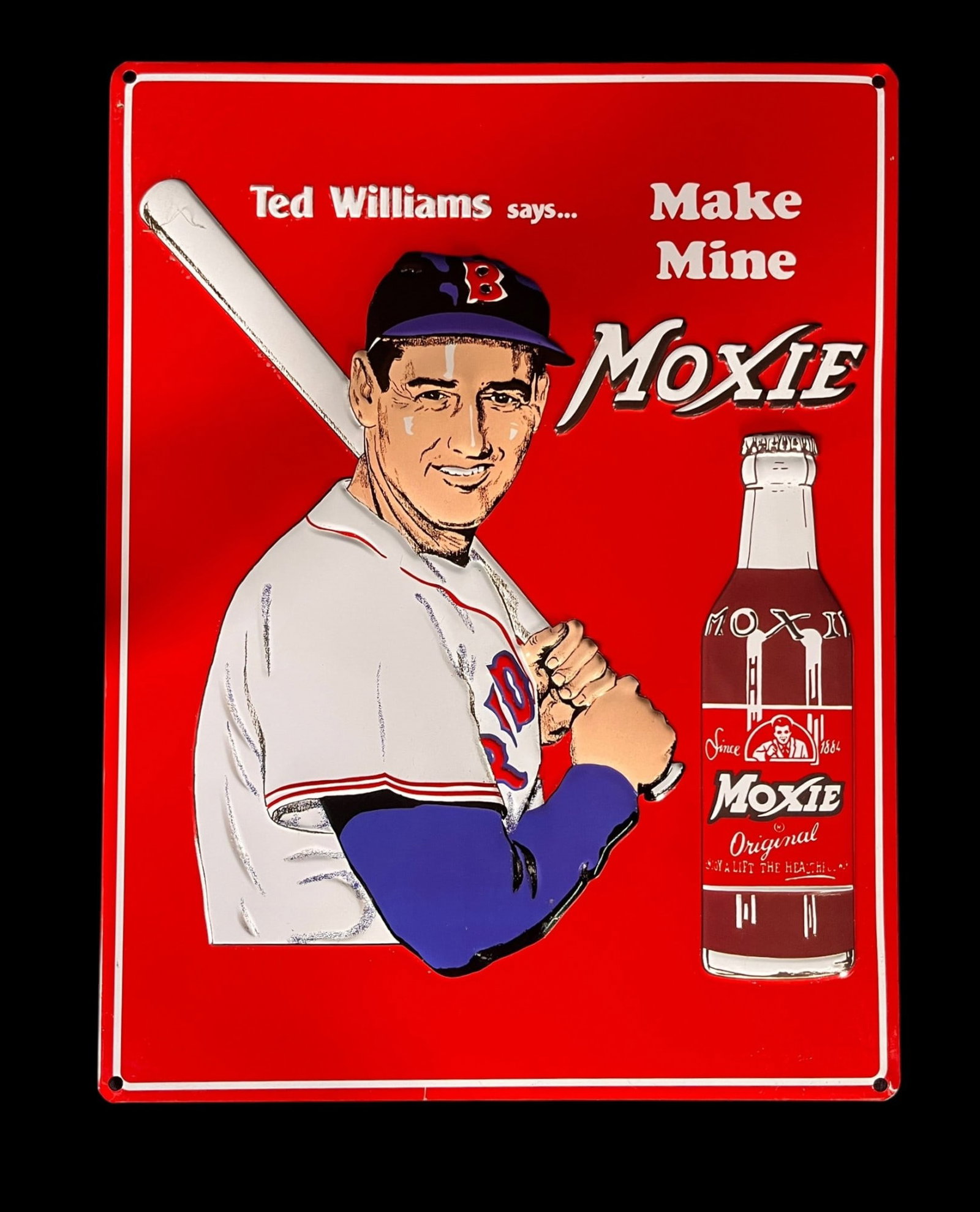 MOXIE ORIGINAL METAL SIGN: MOXIE ORIGINAL METAL SIGN Height: 17 in. by Width: 13 in.