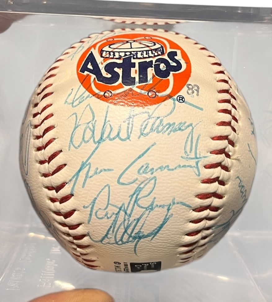 ASTROS BASEBALL SIGNED, KEN CAMINITI, CRAIG BIGGIO: ASTROS BASEBALL SIGNED, KEN CAMINITI, CRAIG BIGGIO