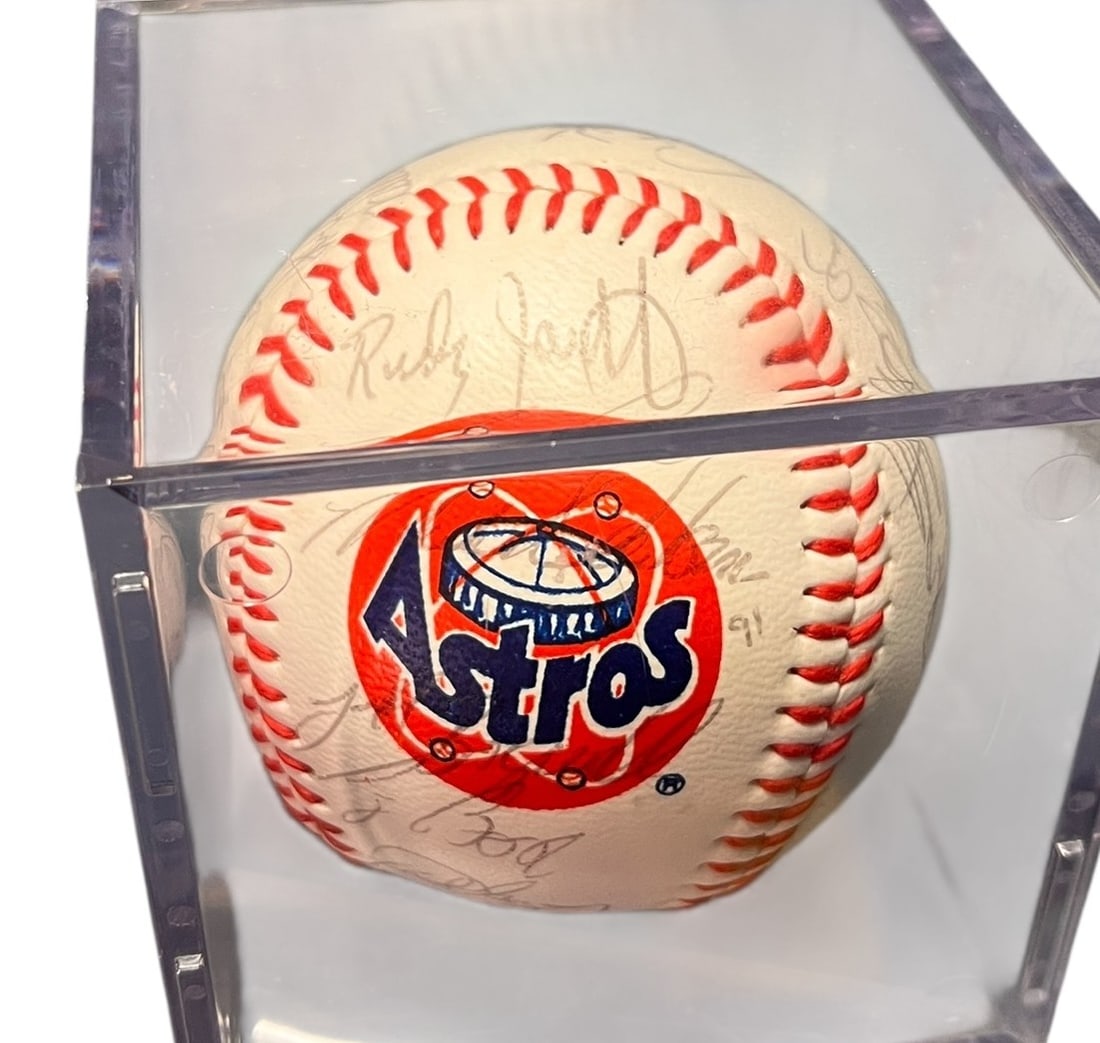 ASTROS SIGNED BASEBALL, JEFF BAGWELL, KEN CAMINITI: ASTROS SIGNED BASEBALL, JEFF BAGWELL, KEN CAMINITI
