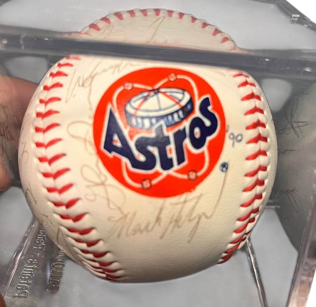 ASTROS SIGNED BASEBAL 1990, KEN CAMINITI: ASTROS SIGNED BASEBAL 1990, KEN CAMINITI
