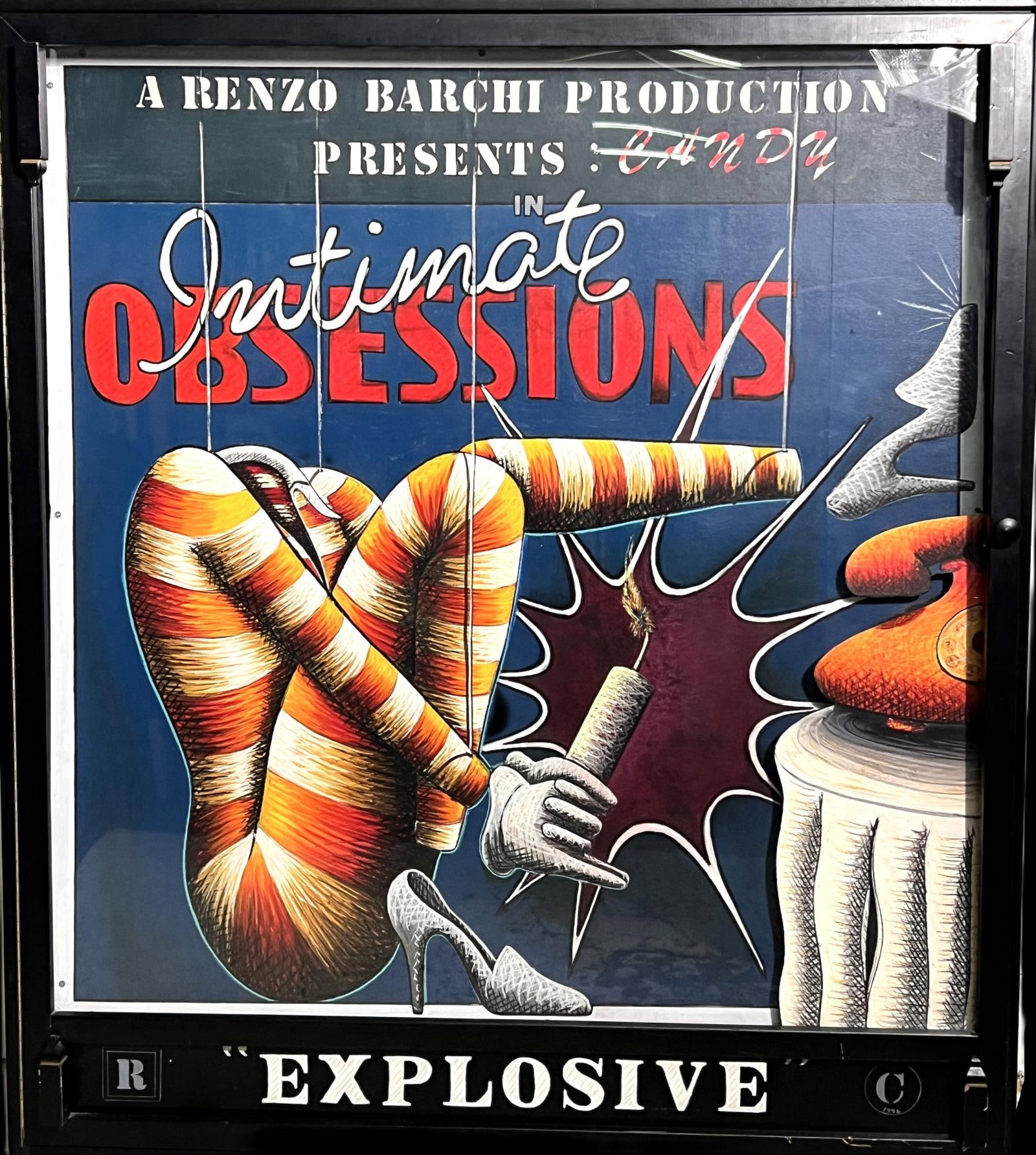 INTIMATE OBSESSIONS PRODUCTION ART FRAMED: INTIMATE OBSESSIONS PRODUCTION ART FRAMED. Height: 56 in. by Width: 50 in.