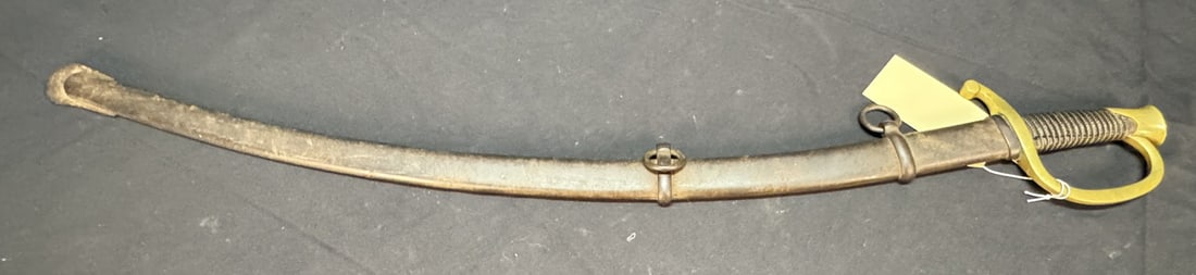 1864 dated Ames Civil War Artillery Saber and Scab: 1864 dated Ames Civil War Artillery Saber and Scabbard. This is a very attractive original 1864 dated Civil War Artillery saber and scabbard. This one has a fine full-length blade with very crisp make