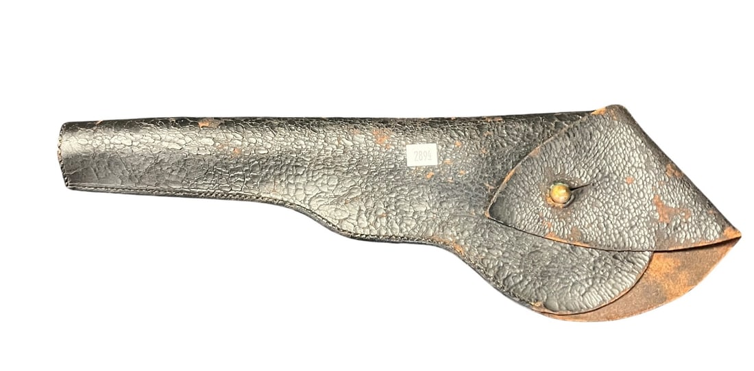 "As Issued" Yank Holster for an 1860 Army Colt: "As Issued" Yank Holster for an 1860 Army Colt . It's in excellent, unmessed with condition. The stitching is all intact and stable. The flap, end plug, belt loop and brass finial are all intact and p