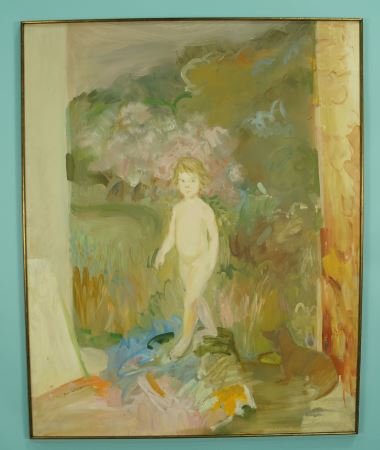JANE WILSON "BARE JULIA" OIL ON CANVAS: JANE WILSON "BARE JULIA" OIL ON CANVAS. Height: 50 in. by Width: 40 in.