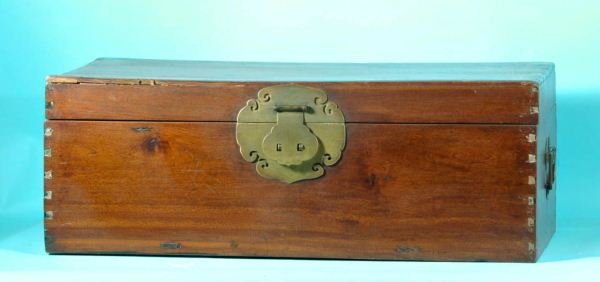 WOODEN BOX: WOODEN BOX. Height: 10 in. by Width: 27 in. by Depth: 17 in.