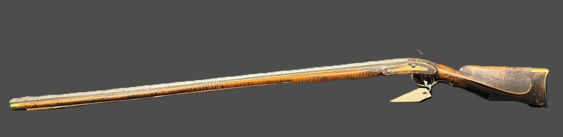 18th c. AMERICAN TIGER MAPLE PERCUSSION MUSKETTE (1 of 5)