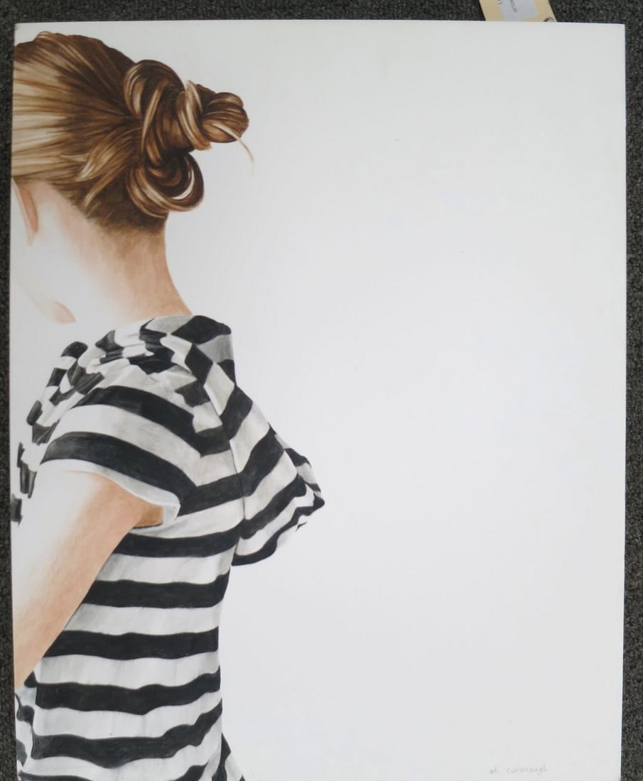 "I WASN'T EXPECTING THAT" W.COLOR BY ALI CAVANNAH: "I WASN'T EXPECTING THAT" WATERCOLOR ON CLAY PANEL BY ALI CAVANAUGH, MARCH 2007. Height: 20 in. by Width: 16 in. by Depth: 2 in.