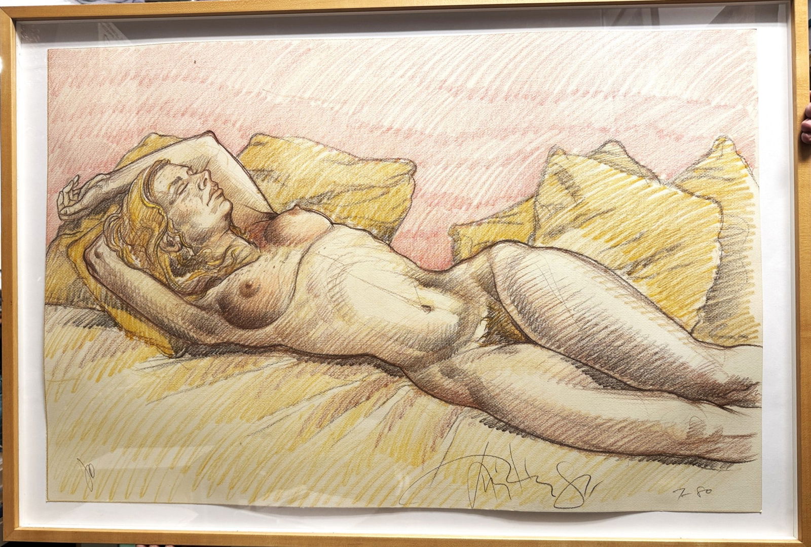 COLOR PENCIL DRAWING BY LUIS JIMENEZ: LUIS JIMENEZ COLOR PENCIL DRAWING Height: 28 in. by Width: 41