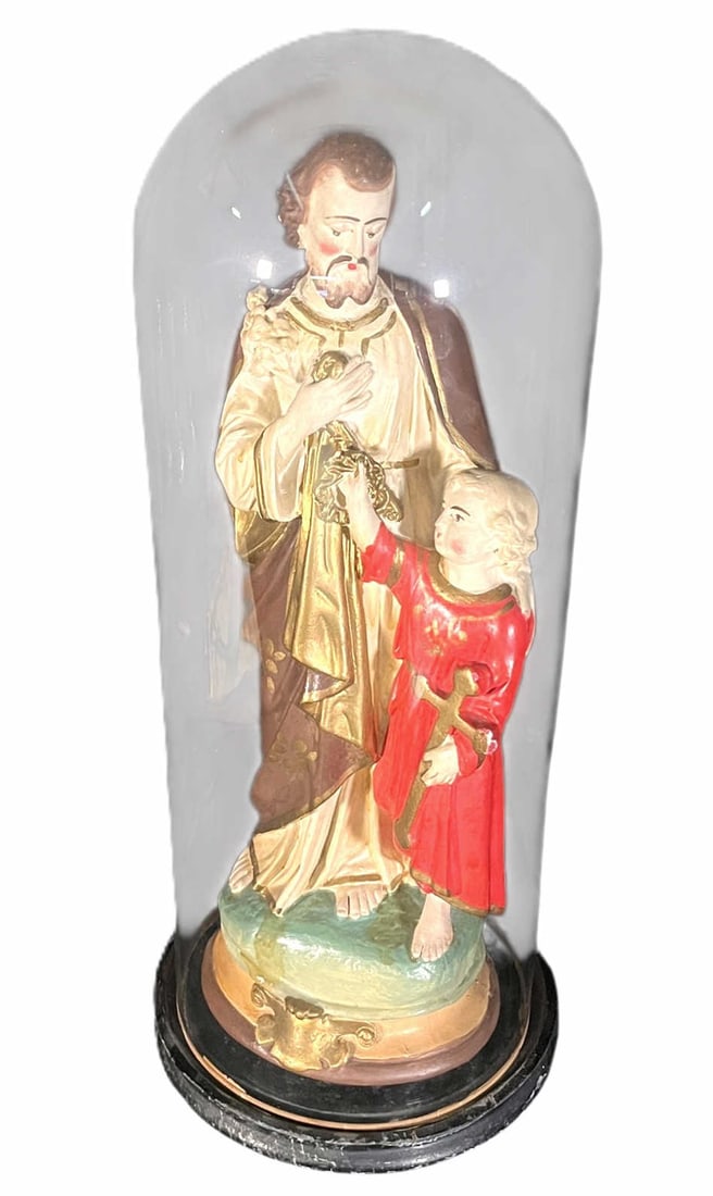 ANTIQUE SAINT JOSEPH AND JESUS STATUE (1 of 3)