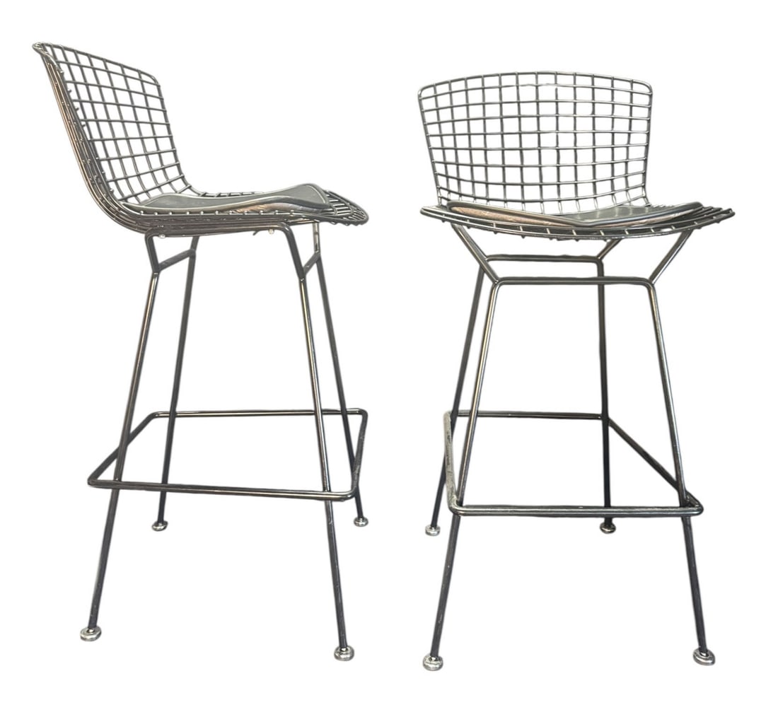 SET OF TWO BERTOIA BY KNOLL BARSTOOLS (1 of 3)