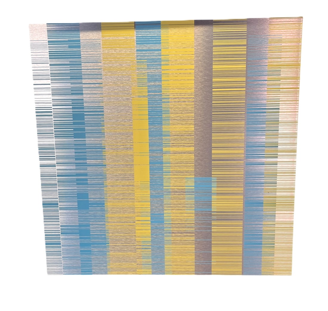 "STRIA SERIES" DYE SUBLIMATION ON ALUMINUM: "STRIA SERIES B" OXFORD ART COLLECTION - DYE SUBLIMATION ON ALUMINUM. Height: 30 in. by Width: 30 in. by Depth: 1 IN.