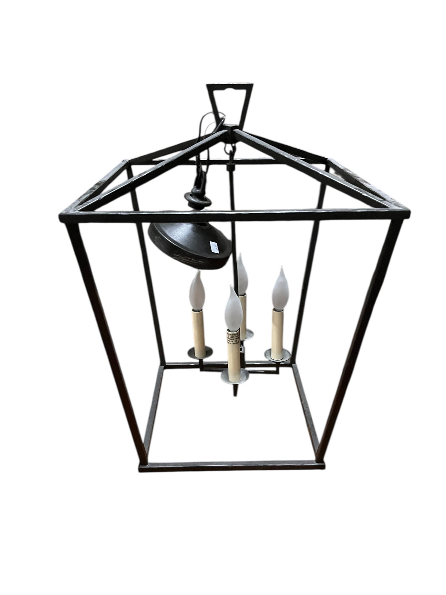 METAL FOUR-LIGHT LANTERN FIXTURE (1 of 3)