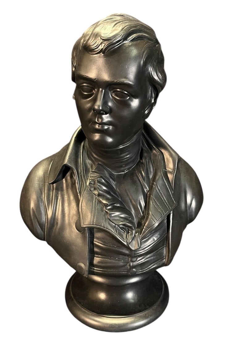WEDGWOOD BLACK BASALT BUST OF ROBERT BURNS (1 of 3)