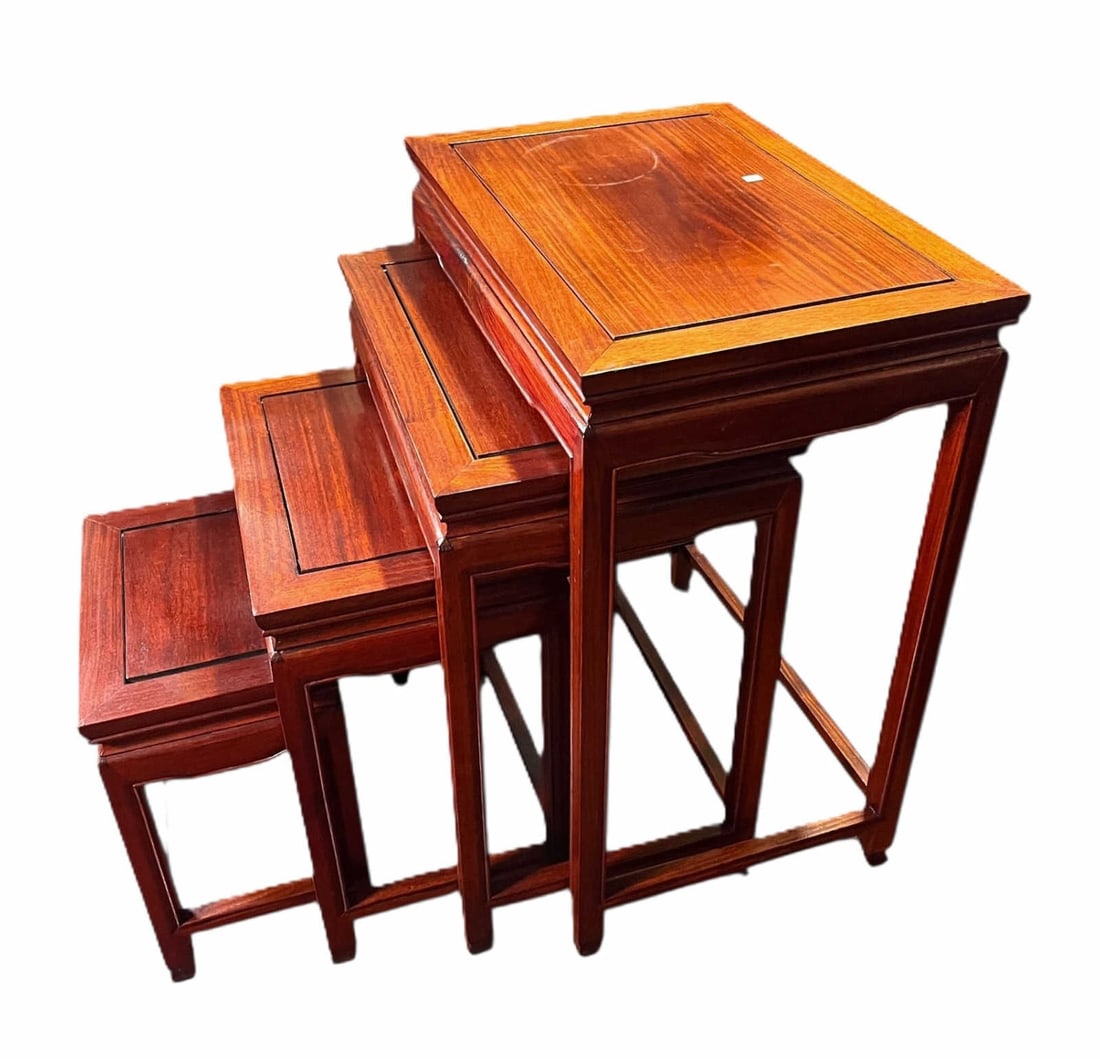 CHINESE ROSEWOOD NEST OF TABLES (1 of 3)