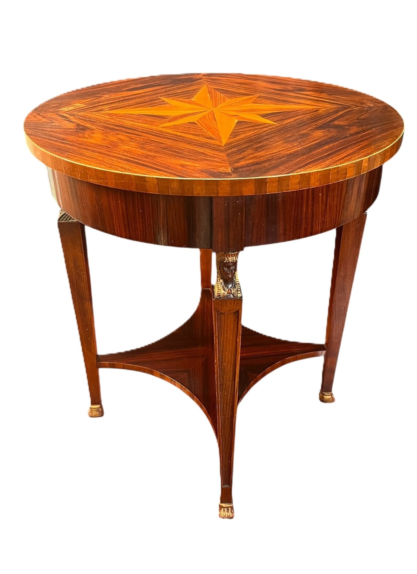 INLAID EMPIRE ACCENT TABLE: INLAID EMPIRE ACCENT TABLE Height: 29.5 in. by Width: 25.5 in.