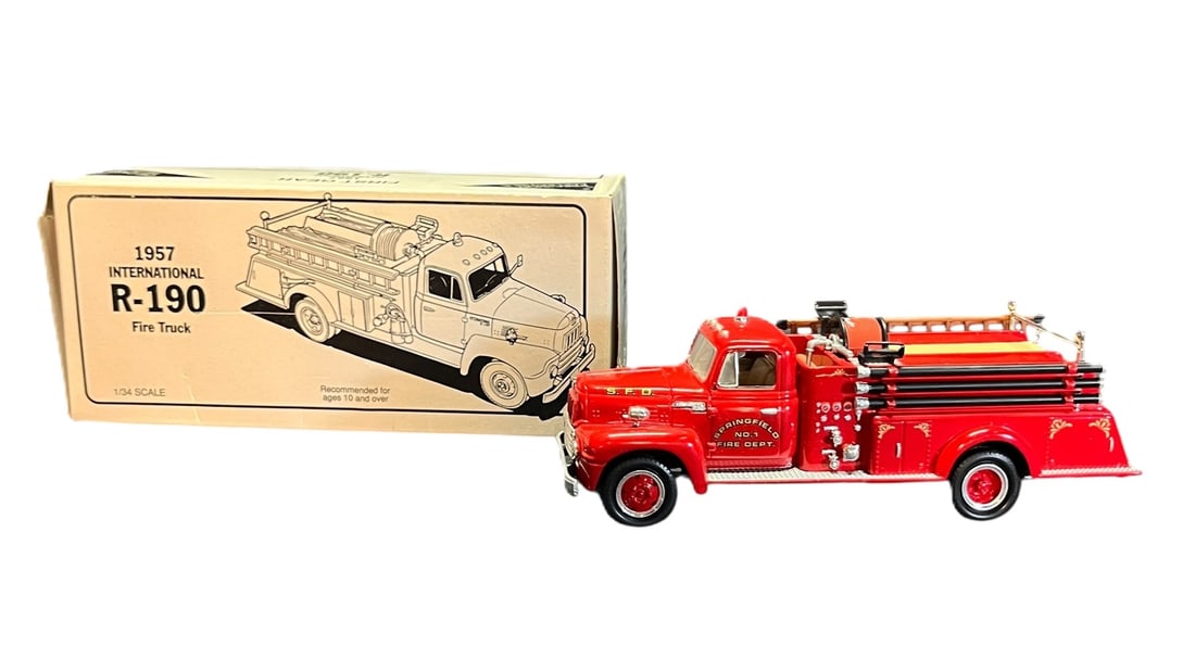 SET OF COLLECTIBLE TOY MODEL TRUCKS: SET OF COLLECTIBLE TOY MODEL TRUCKS. Height: 2.5 in. by Width: 8 in. by Depth: 3 in.