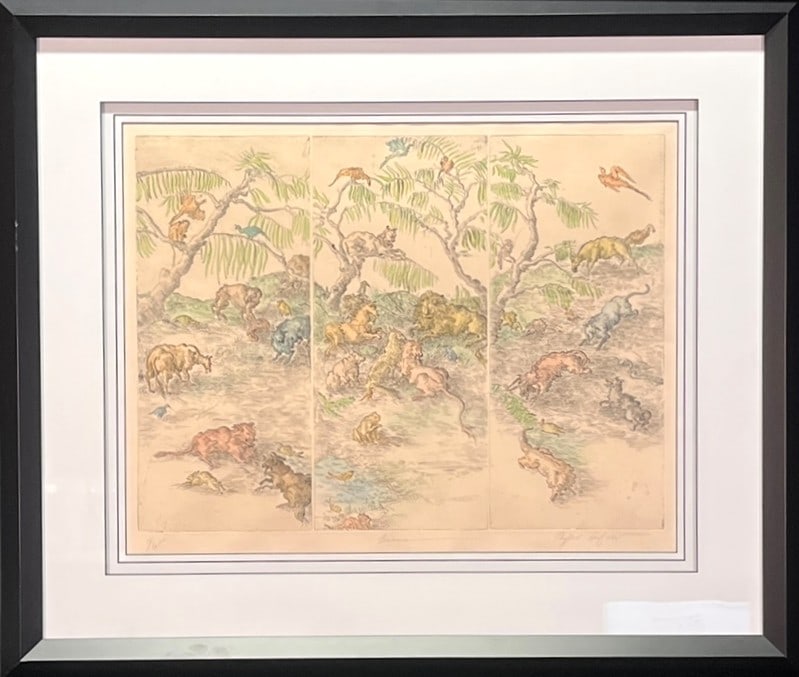 PHYLLIS HERFELD "FRIANIAM" LITHOGRAPH, ED.#11/65: PHYLLIS HERFELD "FRIANIAM" LITHOGRAPH, EDITION #11/65. Height: 31 in. by Width: 36 in.