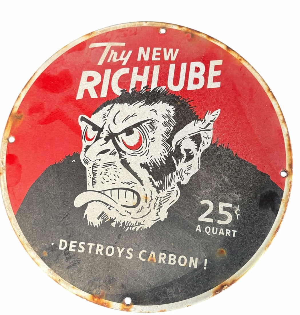 RICHLUBE METAL SIGN: RICHLUBE METAL SIGN Height: 12 in. by Width: 12