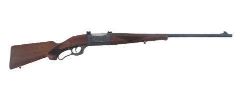 SAVAGE MODEL 99 .300 SAVAGE CALIBER RIFLE: SAVAGE MODEL 99 .300 SAVAGE CALIBER RIFLE 1953 Savage Model 99 .300 Savage caliber lever action rifle. Blued finish. Front ramp sight. No rear sight. Round counter on left side of receiver. Checkered
