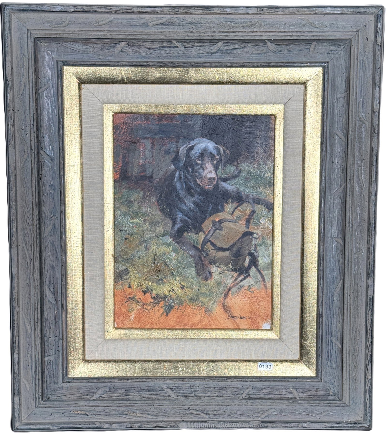 JOHN SEEREY-LESTER, "WELL, I'M READY" OIL PAINTING, SIGNED.: JOHN SEEREY-LESTER, "WELL, I'M READY" OIL PAINTING, SIGNED. Height: 22.5 in. by Width: 20 in.