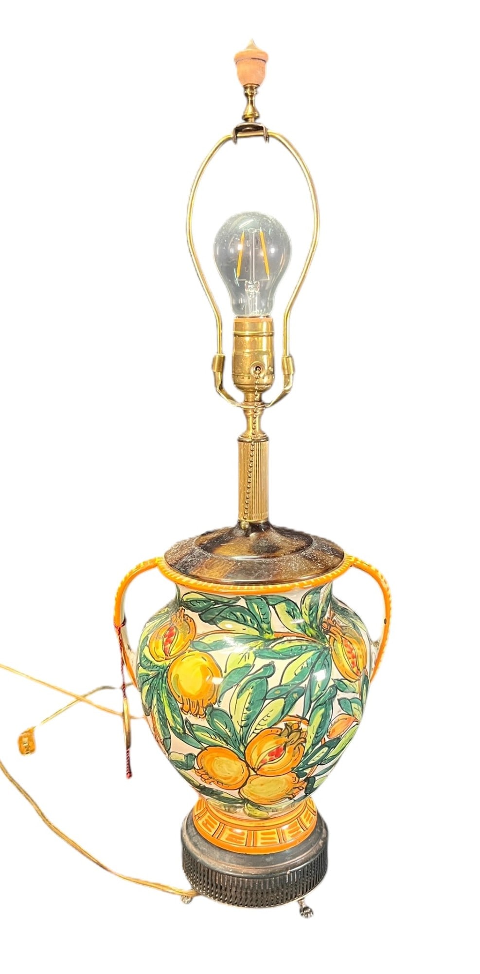 EARLY 1900's  ITALIAN CERAMIC TABLE LAMP (1 of 4)