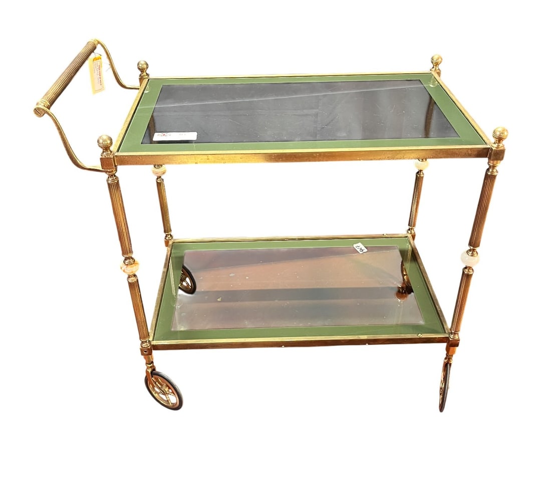 MID-CENTURY BRASS BAR CART (1 of 7)