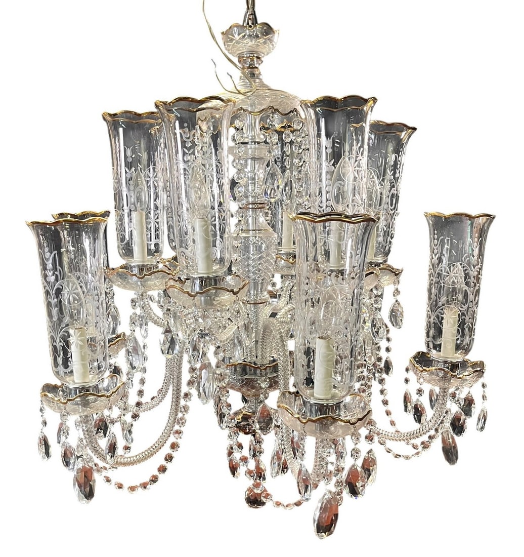 VINTAGE CRYSTAL TWELVE-LIGHT CHANDELIER (1 of 7)