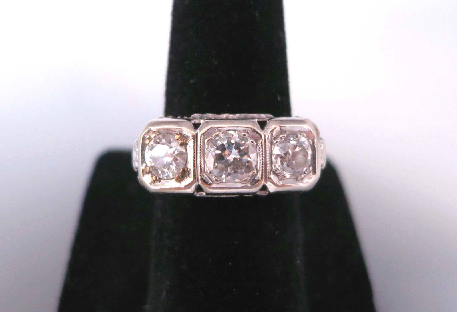 14KT GOLD 1.15CT DIAMOND FILIGREE RING (1 of 9)