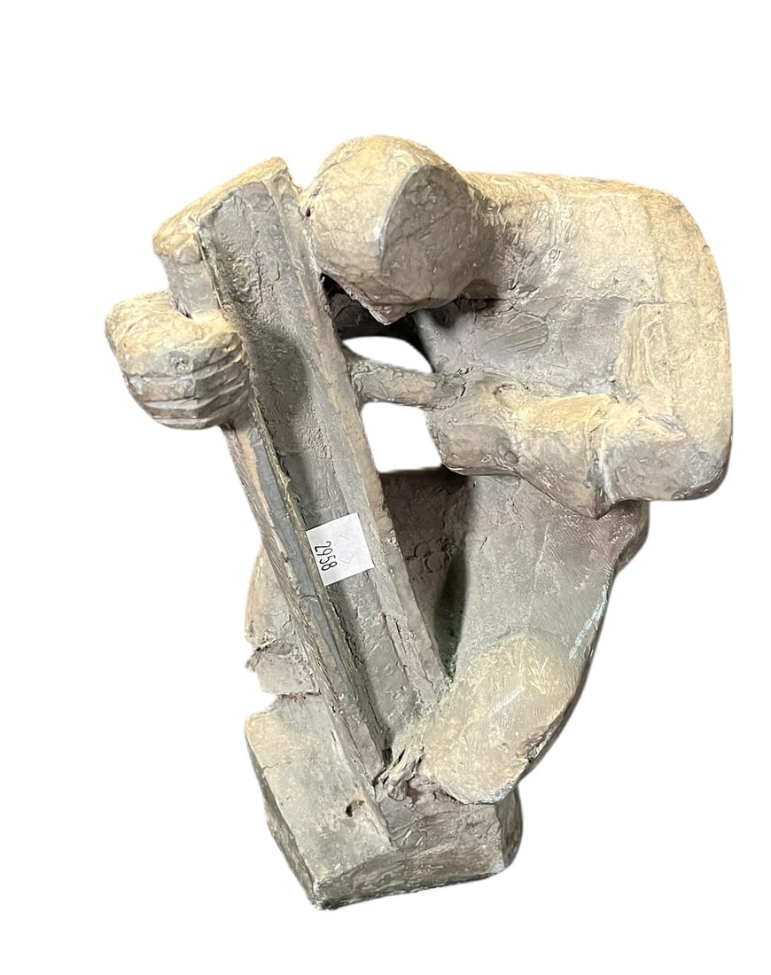 CIRCA 1950's BRUTALIST STYLE LEAD SCULPTURE (1 of 5)