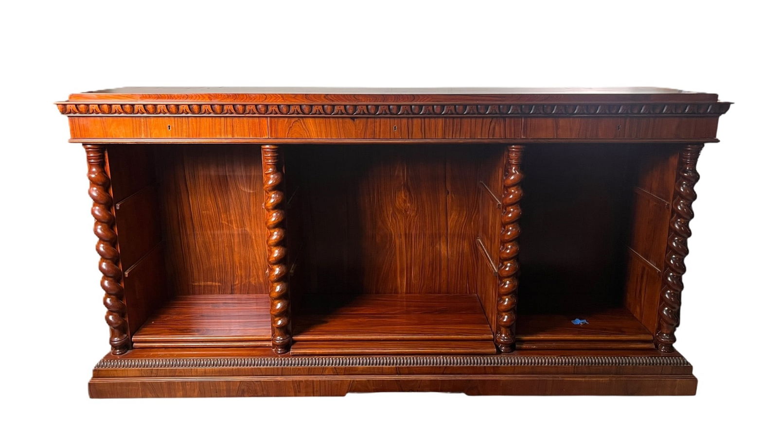 AMERICAN RENAISSANCE REVIVAL CREDENZA/BOOKCASE: AMERICAN RENAISSANCE REVIVAL CREDENZA./BOOKCASE Height: 46 in. by Width: 91 in. by Depth: 21.5 in.