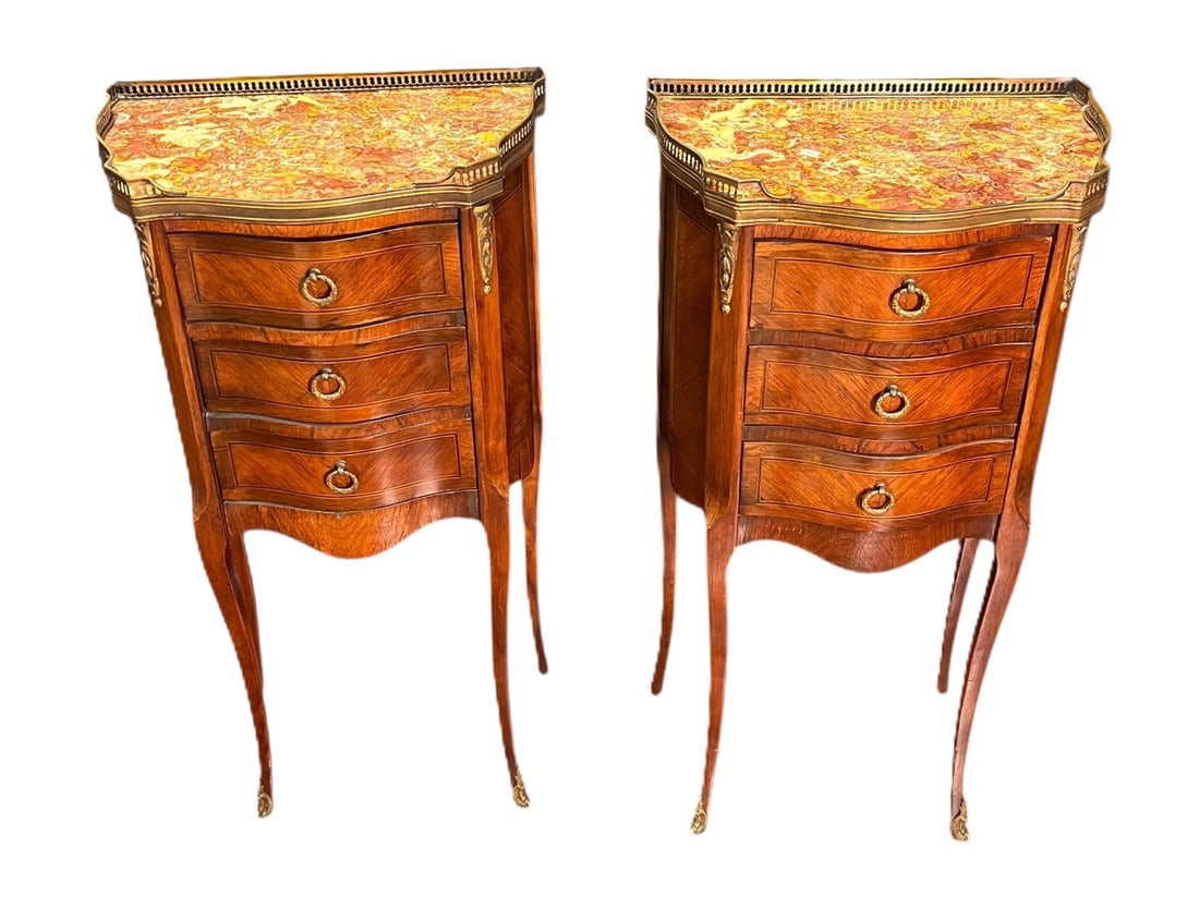 PAIR OF ANTIQUE FRENCH LOUIS VX STYLE SIDE TABLES (1 of 9)