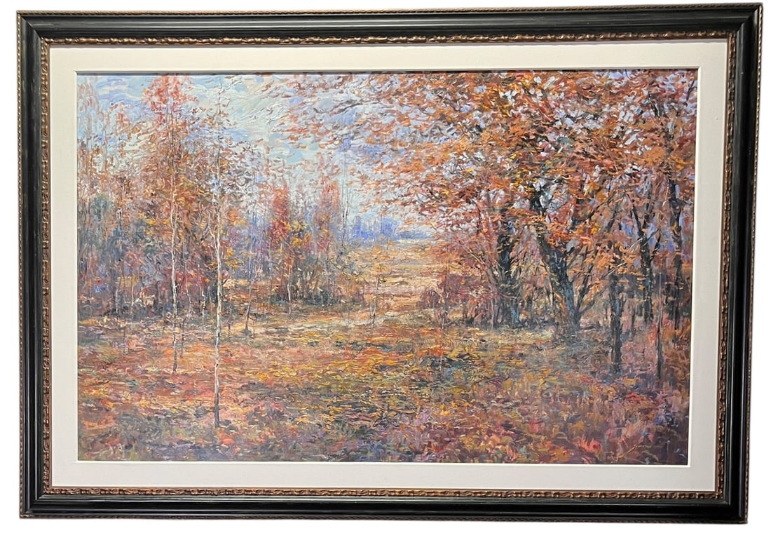 AUTUMN LANDSCAPE OIL ON CANVAS, SIGNED (1 of 4)