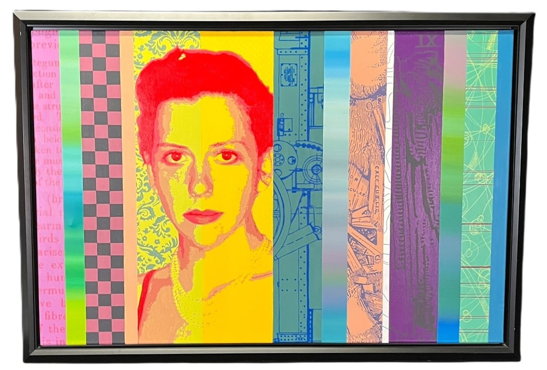 JOHN JENKINS "AVA GARDNER" ACRYLIC ON CANVAS: JOHN JENKINS "AVA GARDNER" ACRYLIC ON CANVAS PAINTING. Height: 27 in. by Width: 39 in. by Depth: 1 IN.