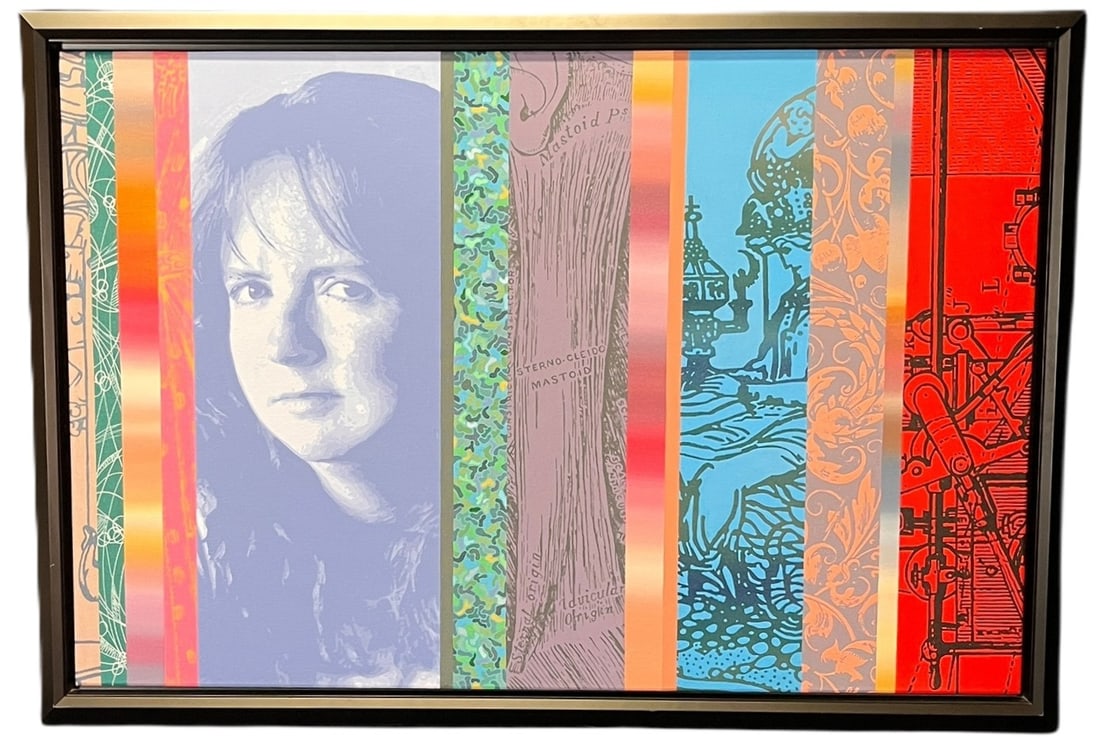 "SEI SHONAGON" ACRYLIC ON CANVAS BY JOHN JENKINS: "SEI SHONAGON" ACRYLIC ON CANVAS BY JOHN JENKINS Height: 27 in. by Width: 39 in.