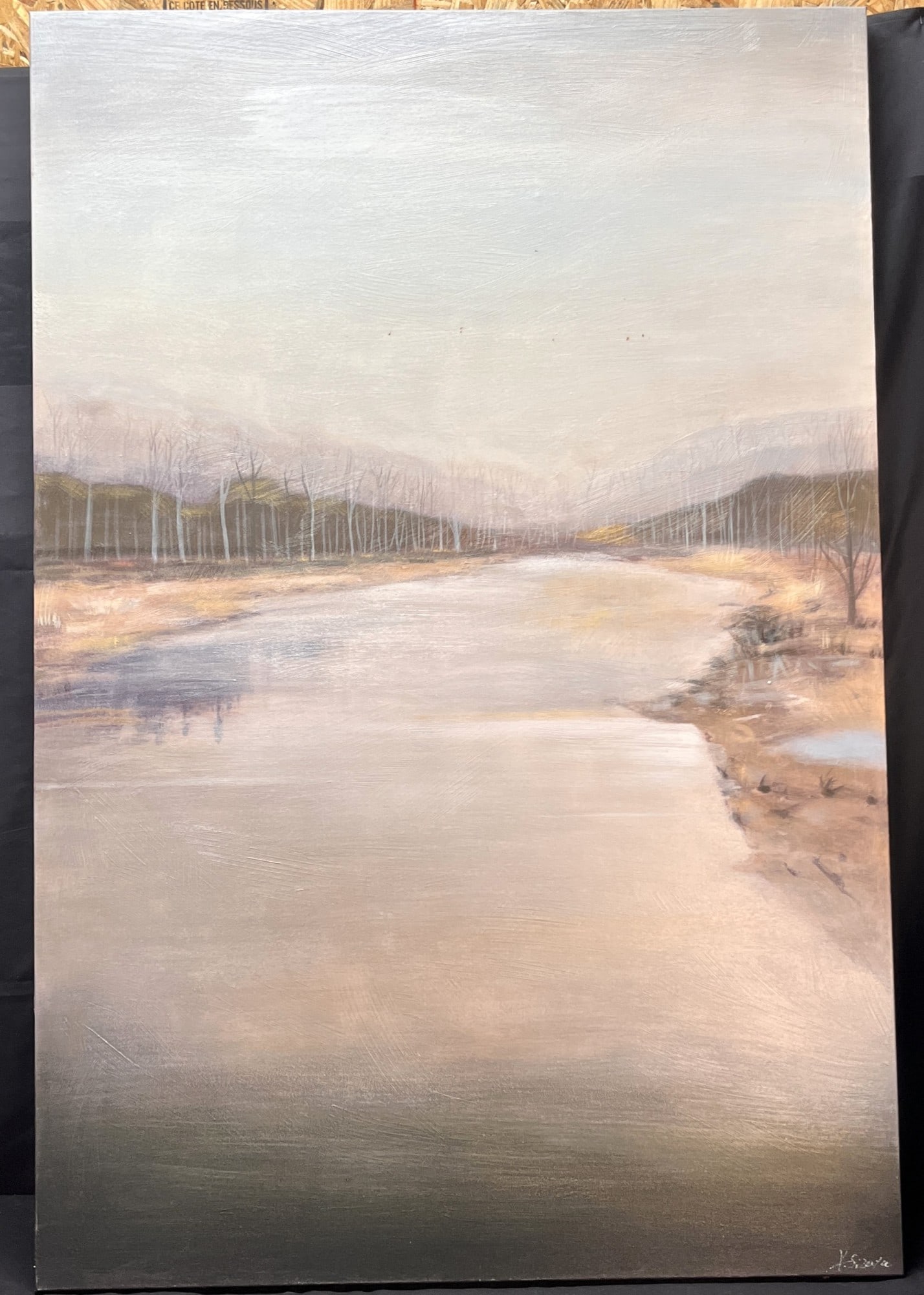 IMPRESSIONIST RIVER SCENE LANDSCAPE PAINTING (1 of 5)