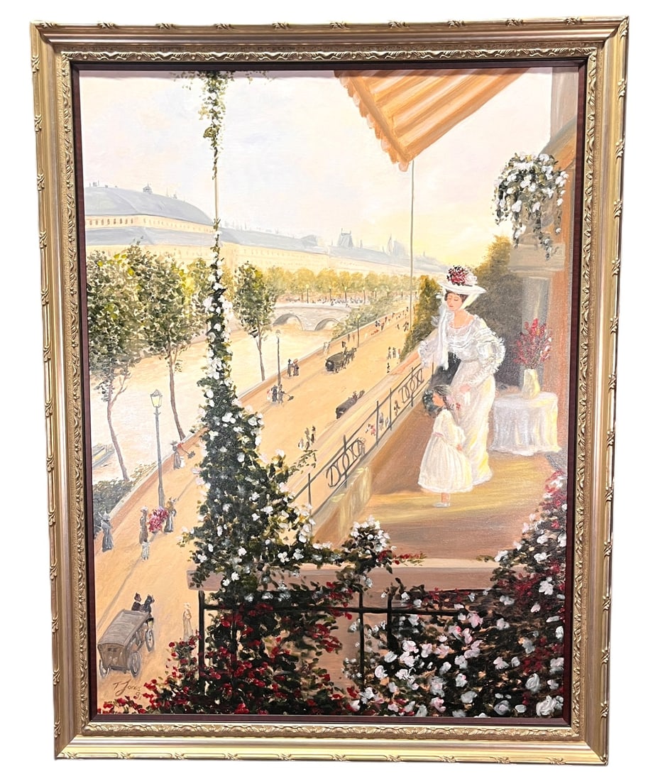 PARIS PAINTING SIGNED BY T JONES (1 of 4)