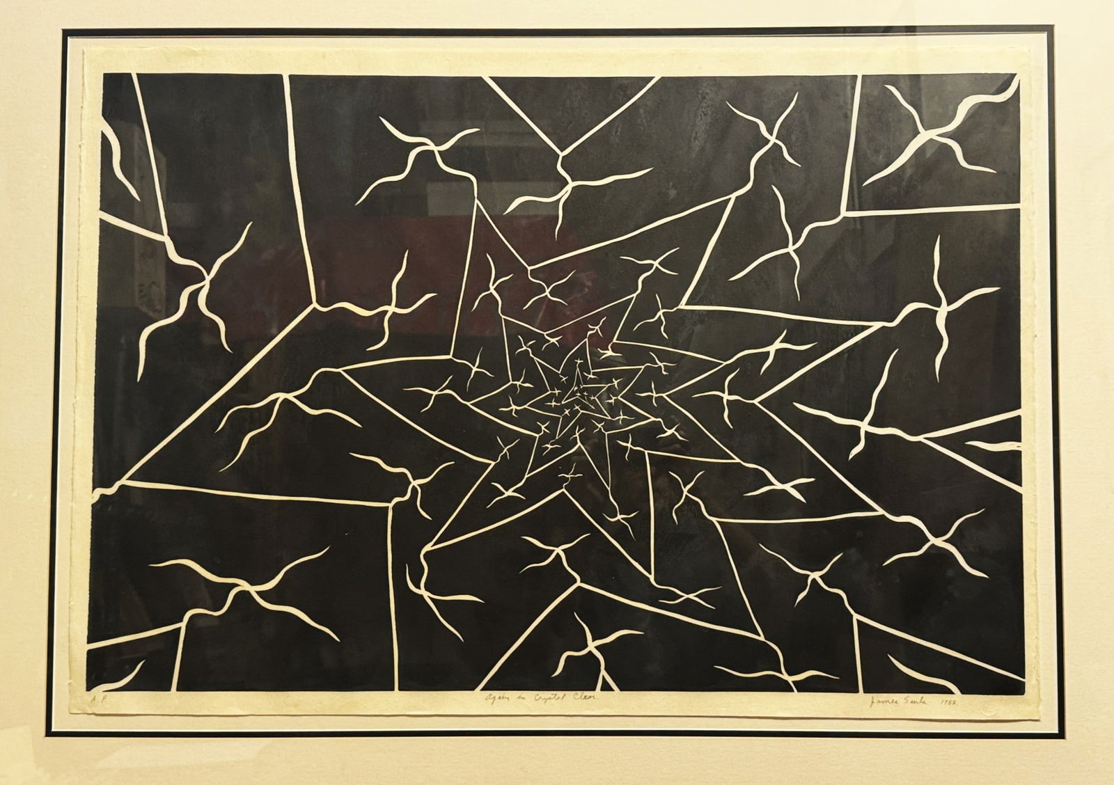 "AGING OF CRYSTAL CLEAR" BY JAMES SURLS AP: JAMES SURLS AP "AGING OF CRYSTAL CLEAR" Height: 36 in. by Width: 48 in. by Depth: 1 IN.