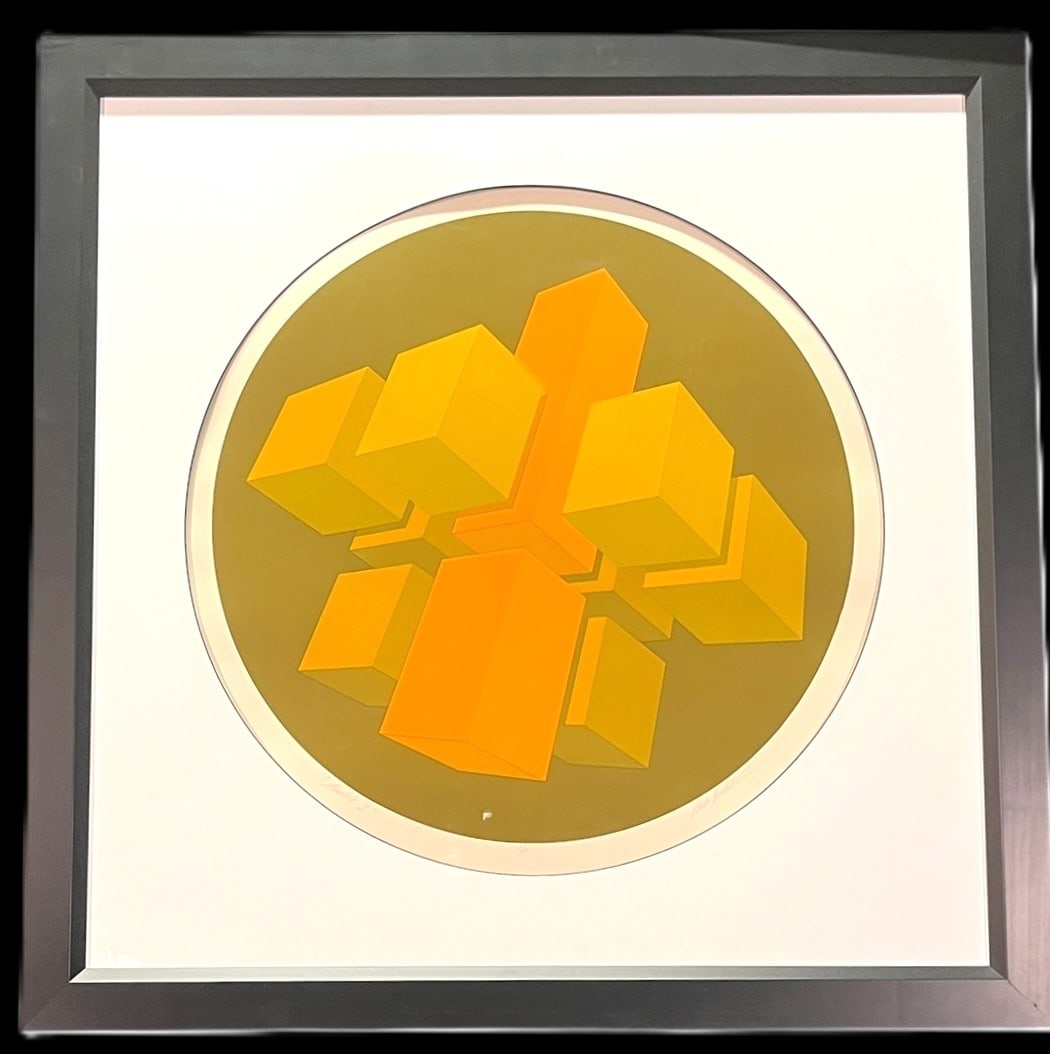 "MODEL X " LITHOGRAPH SIGNED BY MARKO SPLATAN: "MODEL X " LITHOGRAPH SIGNED BY MARKO SPLATAN Height: 33 in. by Width: 33 in.