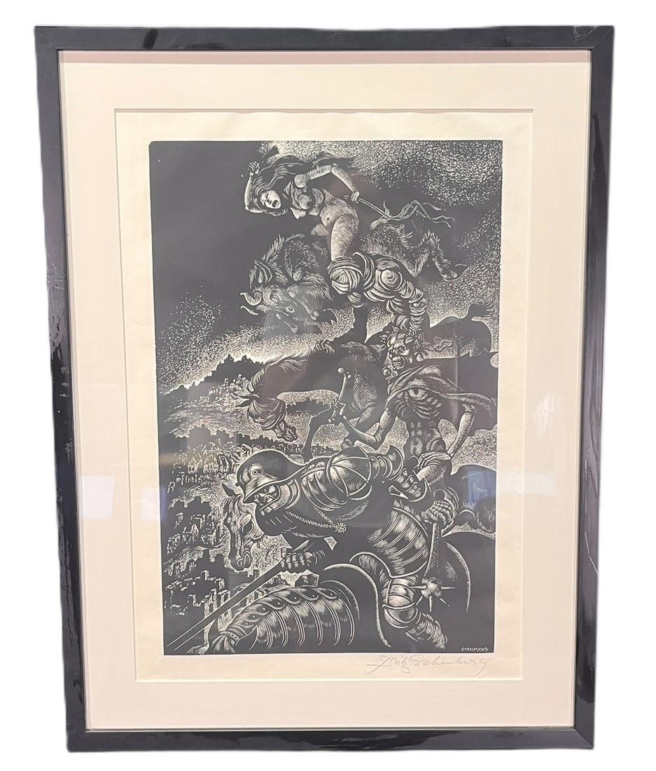 FRITZ EICHENBERG "IN SEARCH OF FOLLY",SIGNED PRINT (1 of 3)