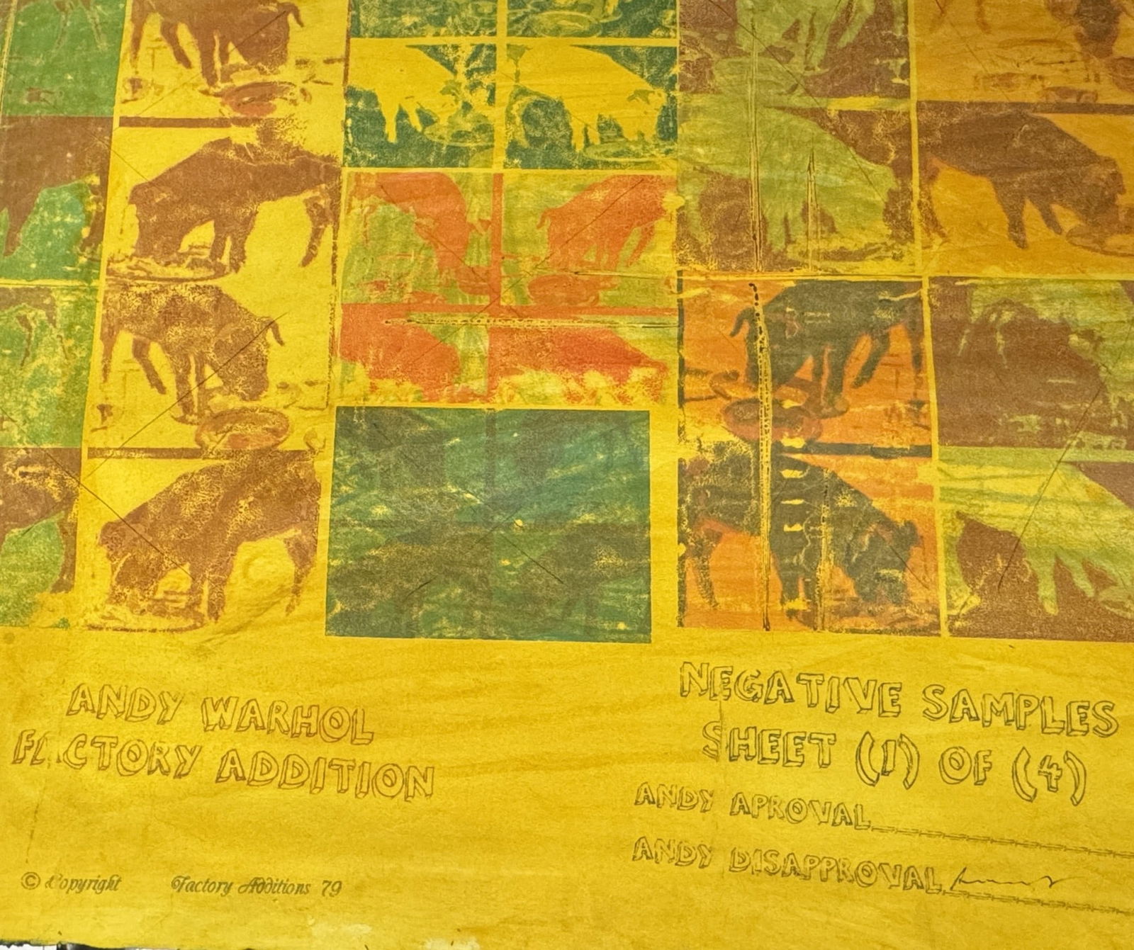 ANDY WARHOL "NEGATIVE SAMPLE SHEET" - 4