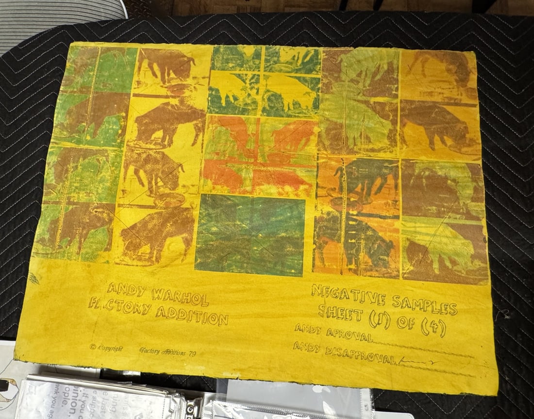 ANDY WARHOL "NEGATIVE SAMPLE SHEET" - 5