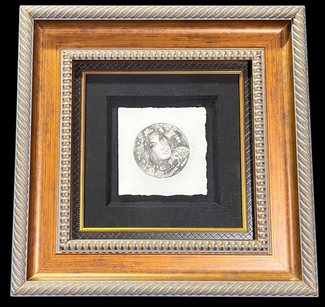 DIAMOND MERMAID ETCHING BY CSABA MARKUS: DIAMOND MERMAID ETCHING BY CSABA MARKUS Height: 20 in. by Width: 20 in. by Depth: 2.5 in.