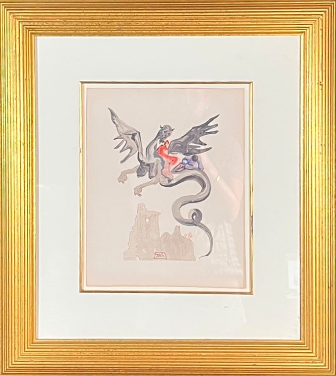 SALVADOR DALI, INFERNO 17: SALVADOR DALI, INFERNO 17, BY PARK WEST GALLERY Height: 24.4 in. by Width: 22 in.