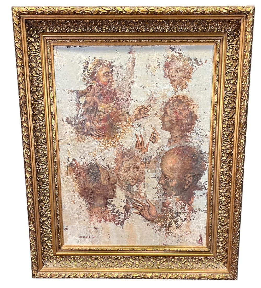 LA CONTROVERSIA SIGNED, 1989: LA CONTROVERSIA SIGNED, 1989. Height: 31 in. by Width: 25 in. by Depth: 2.5 in.