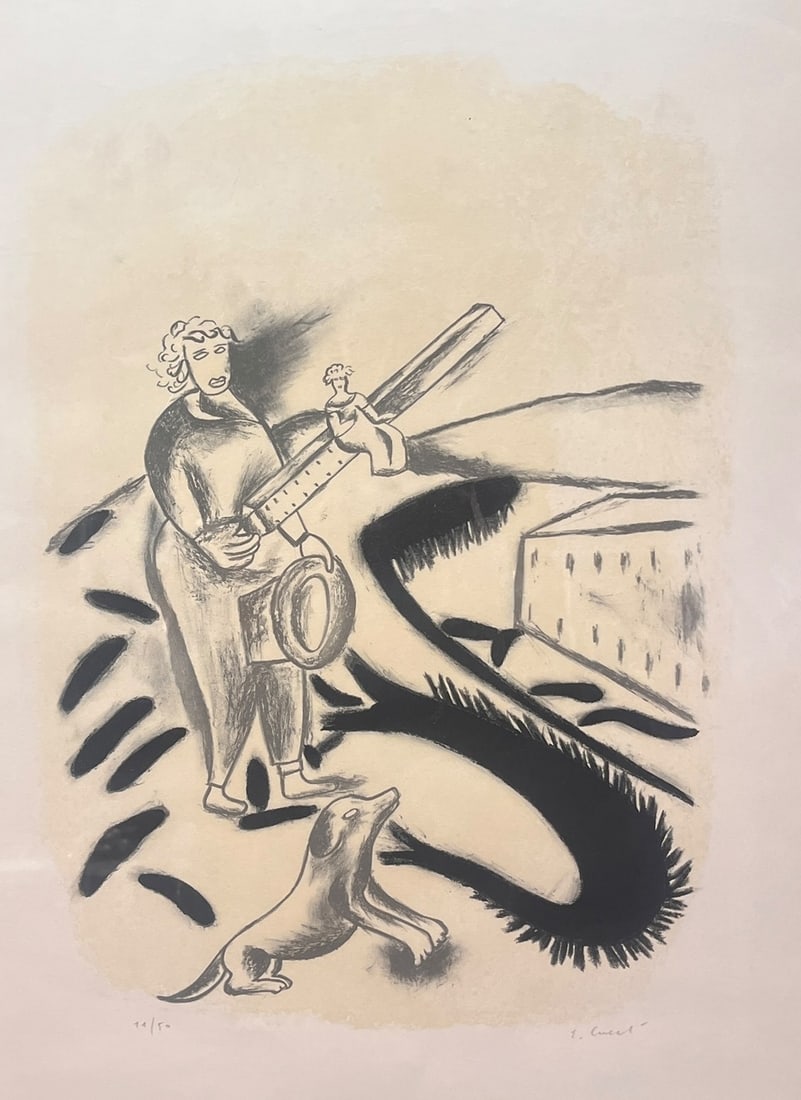 E CUCCHI LITHOGRAPH SIGNED 11/50 - 2