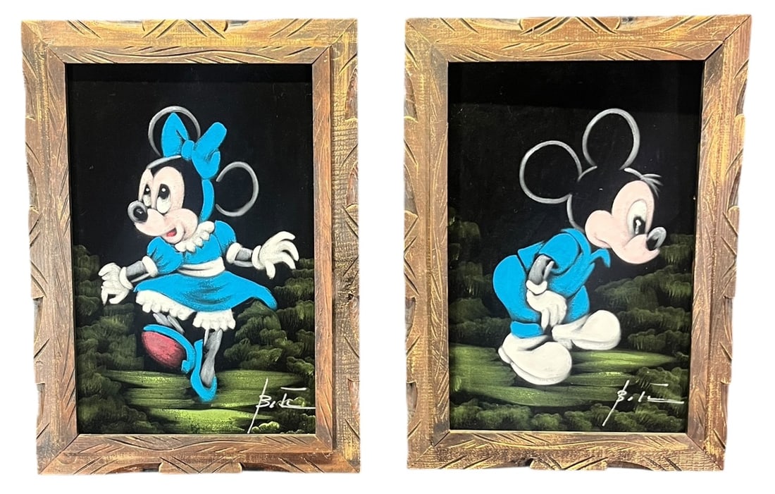 PAIR OF MICKEY MOUSE DRAWINGS (1 of 4)