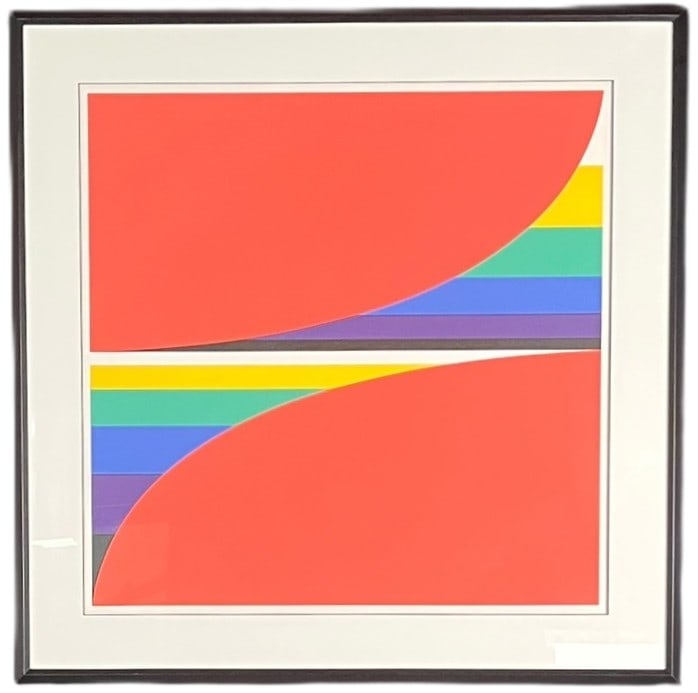"TWO CURVES ..." SERIGRAPH BY HERBERT BAYER (1 of 2)