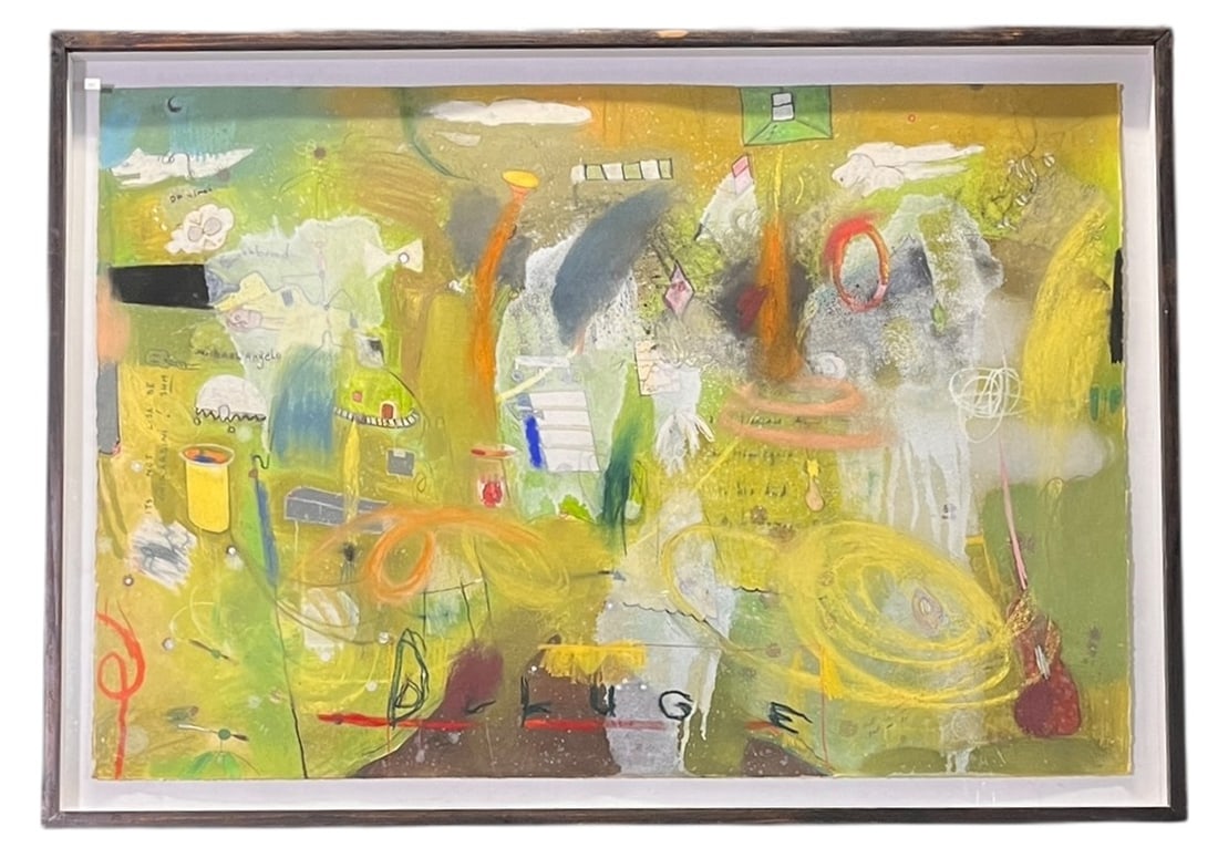 "DELUGE" 2006 PASTEL ON PAPER BY ANTONIO J FARFAM (1 of 3)