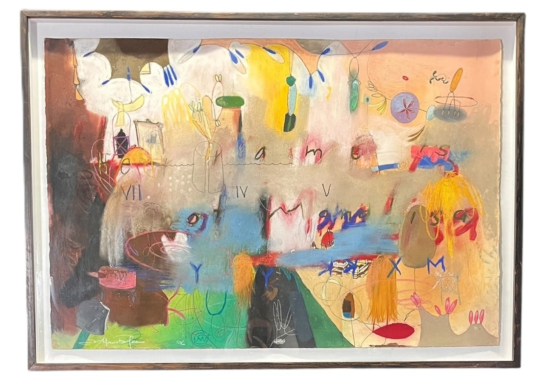 "YYKKXM" 2006 PASTEL ON PAPER BY ANTONIO J FARFAM (1 of 3)